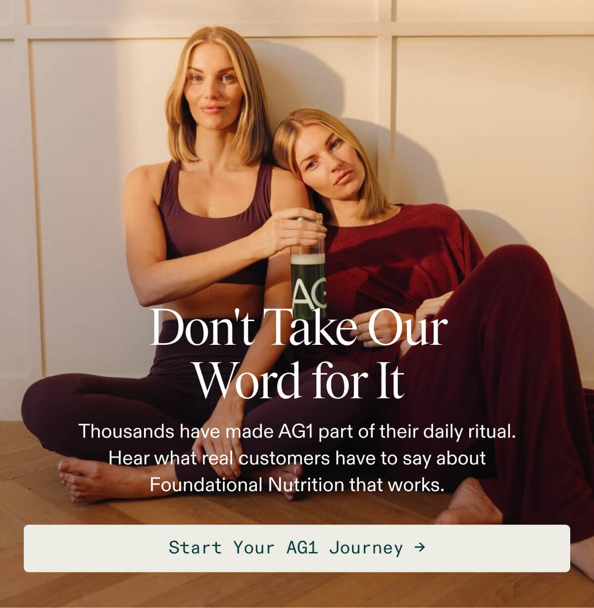 Start your AG1 journey