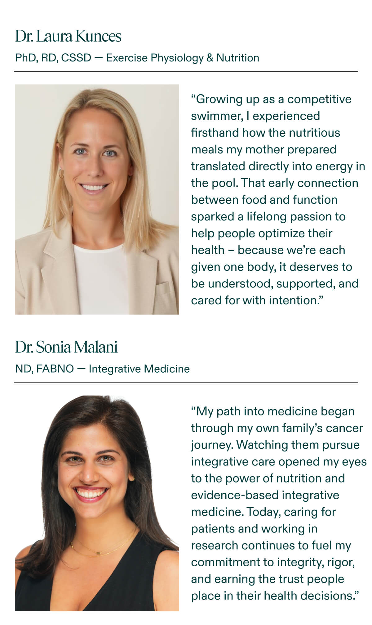 Dr. Laura Kunces and Dr. Sonia Malani