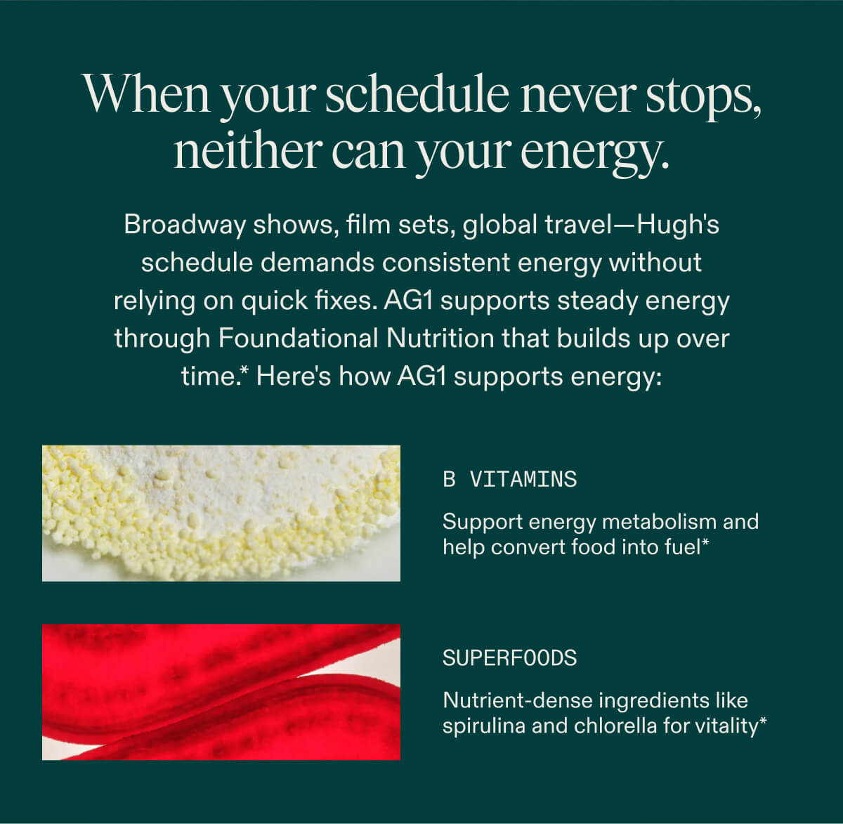 Here's how AG1 supports energy