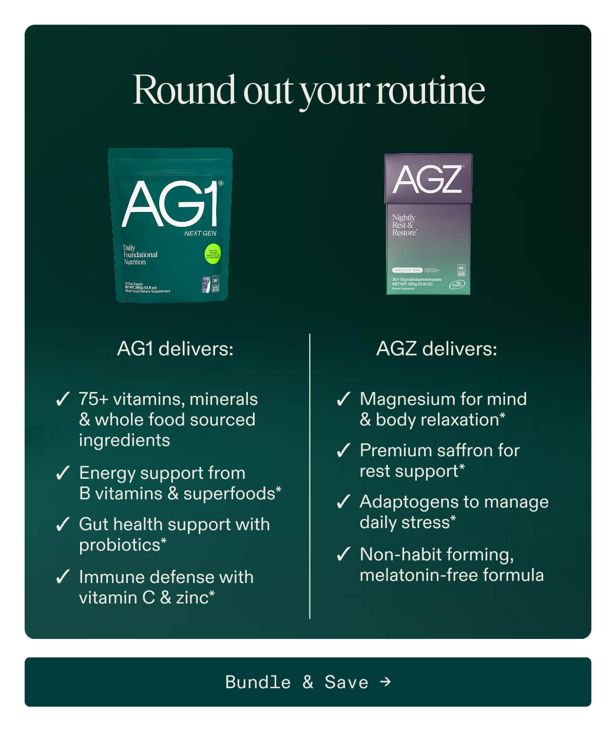 Round out your routine. Bundle and Save