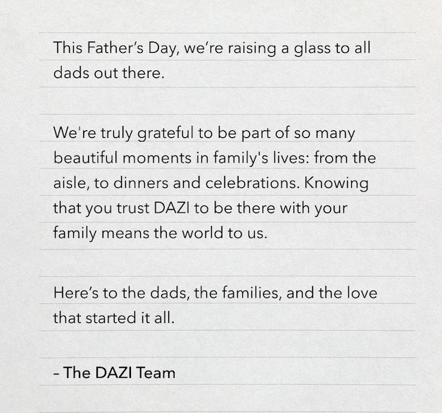 This Father's Day, we're raising a glass to all dads out there.