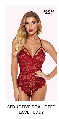 Seductive Scalloped Lace Teddy