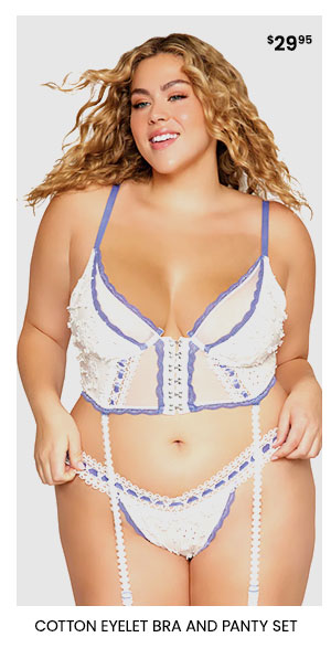 Cotton Eyelet Bra and Panty Set
