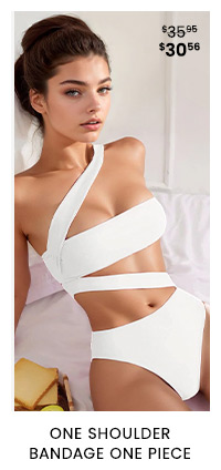 One Shoulder Bandage One Piece