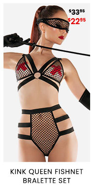 Kink Queen Fishnet Bralette Set