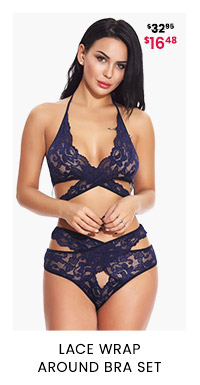 Lace Wrap Around Bra Set
