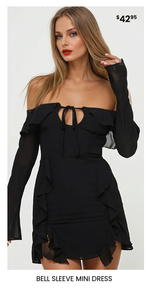 Bell Sleeve Mini Dress