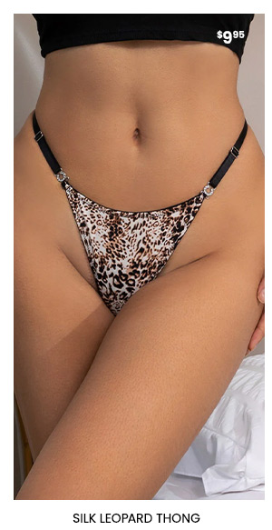Silk Leopard Thong