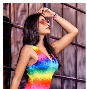 Geo Rainbow Bodysuit