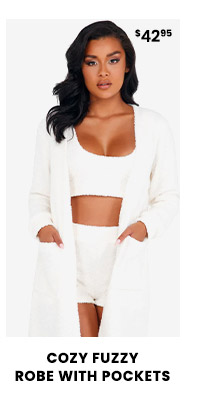Cozy Fuzzy Robe with Pockets