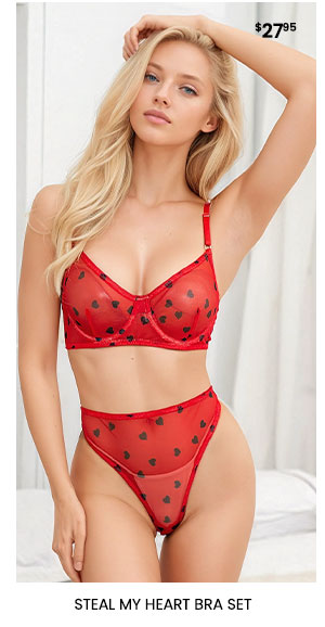 Steal My Heart Bra Set