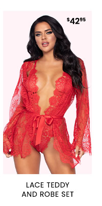 Lace Teddy and Robe Set
