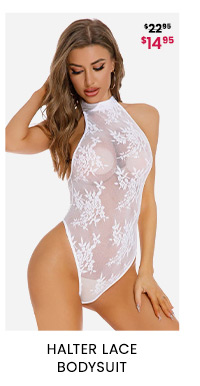 Halter Lace Bodysuit