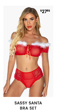 Sassy Santa Bra Set