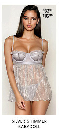 Silver Shimmer Babydoll