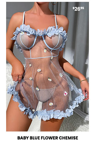 Baby Blue Flower Chemise