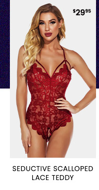 Seductive Scalloped Lace Teddy