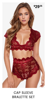 Cap Sleeve Bralette Set