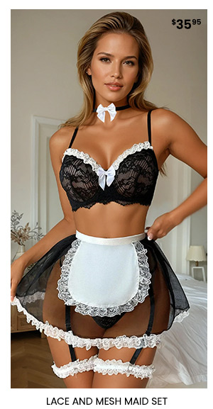Lace and Mesh Maid Set