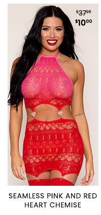 Seamless Pink and Red Heart Chemise