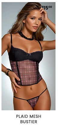 Plaid Mesh Bustier