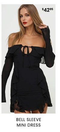 Bell Sleeve Mini Dress