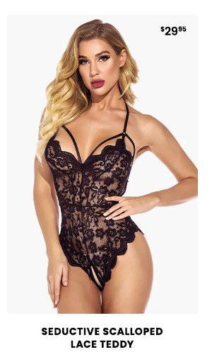 Seductive Scalloped Lace Teddy