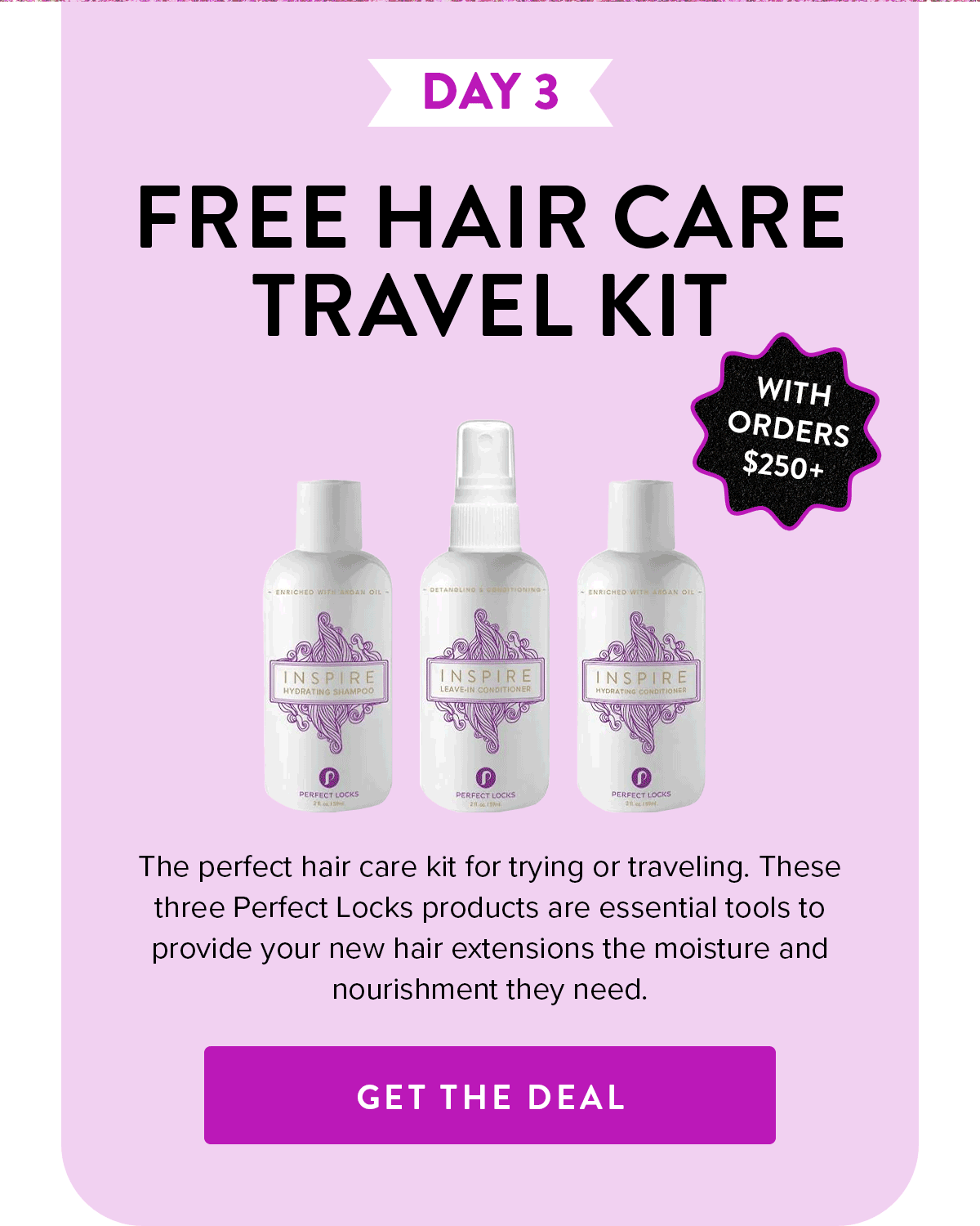 FREE hair care travel kit 👀 Perfect Locks