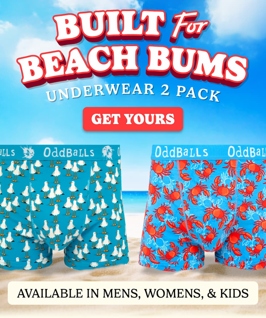 Underwear 2 Pack | Built for Beach Bums