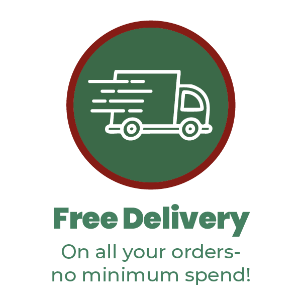 FREE DELIVERY | On all your orders! No minimum spend