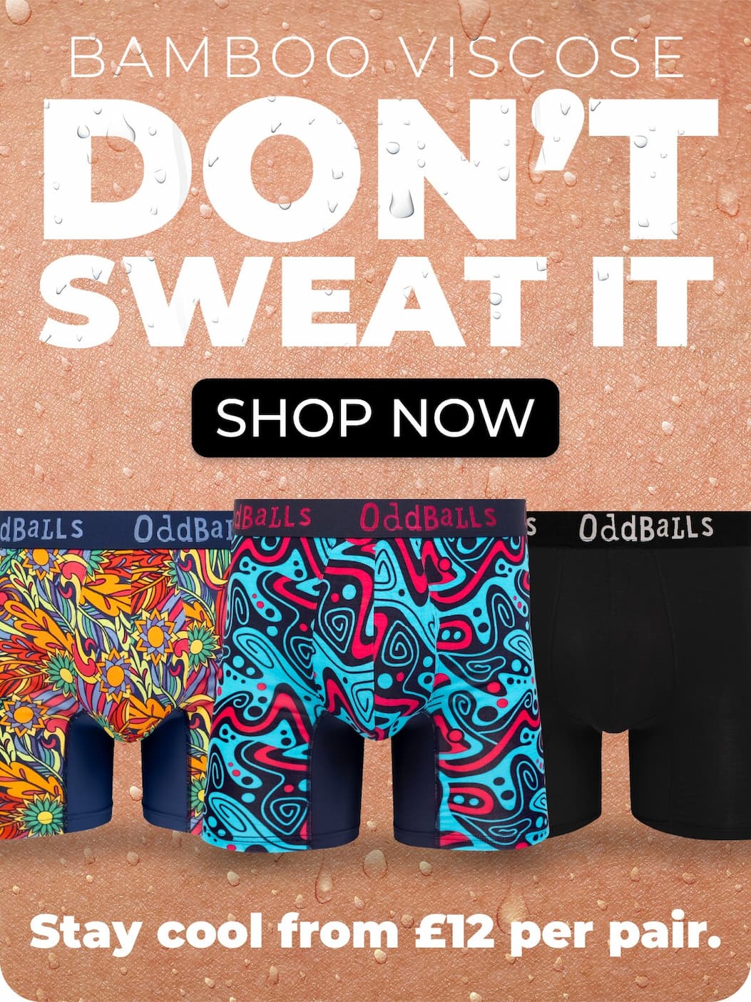 Don't Sweat It | Bamboo Viscose from £12 per pair