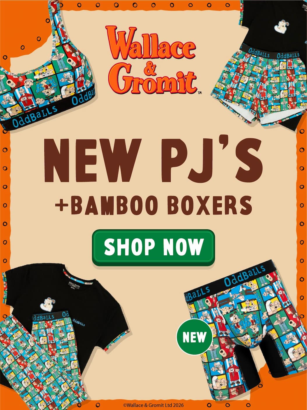 NEW Wallace & Gromit PJ's + Bamboo | Shop Now