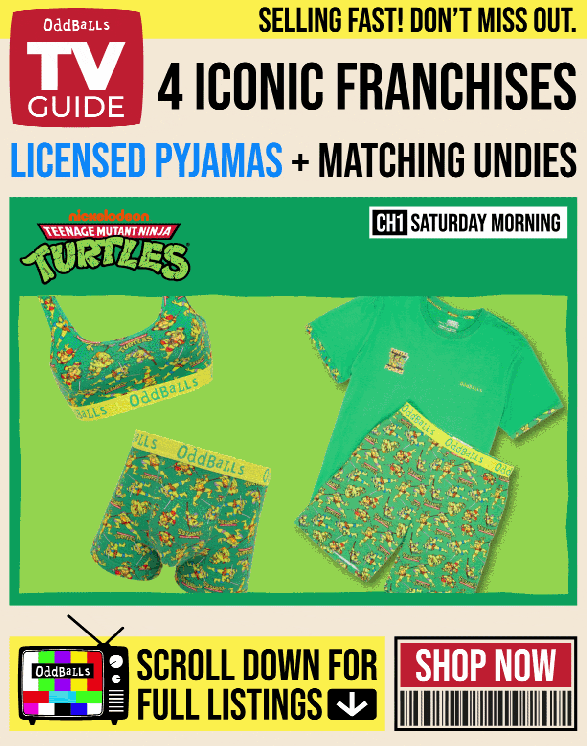 4 Iconic Franchises | PJs + Undies