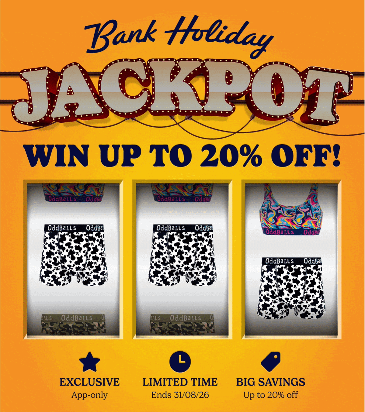 Bank Holiday Jackpot | Win up to 20% off