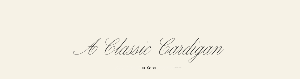 A Classic Cardigan
