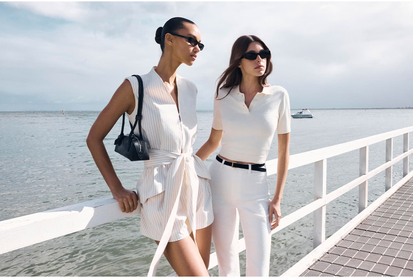 Alina Waist Tie Sleeveless Top - Stripe