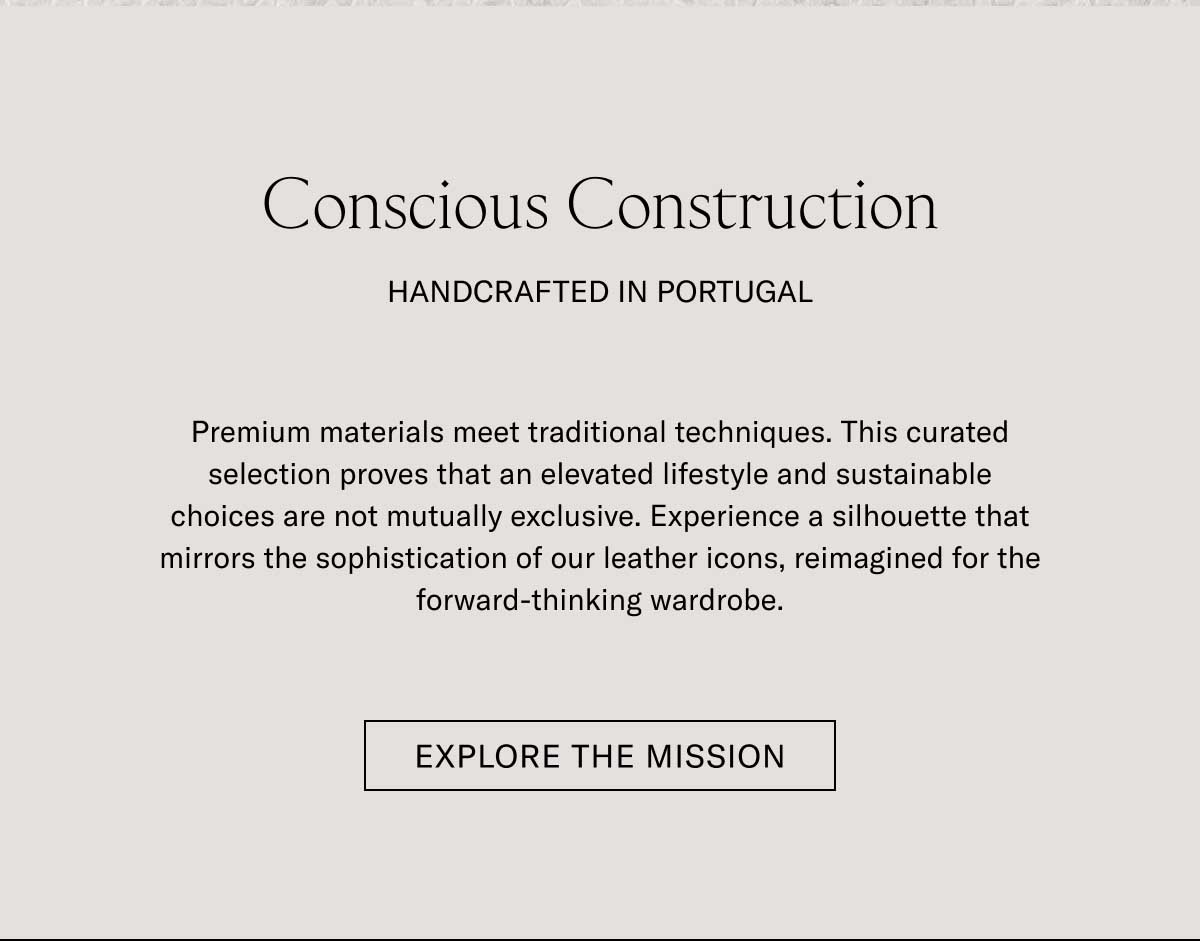 Conscious Construction HANDCRAFTED IN PORTUGALEach structural element is carefully handcrafted to provide comfort without dynamic trade-offs. Form meets function seamlessly where pure lines and lightweight construction are carefully matched. Experience a fit custom-tailored to balance the perfect details of architectural mastery designed for the long work ahead.  [UPGRADE THIS WEEKEND]