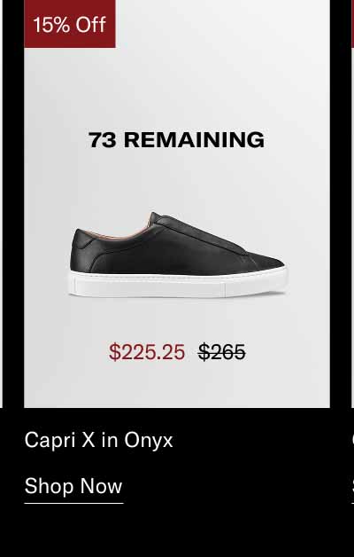 Capri X in Onyx. Shop Now 73 Remaining