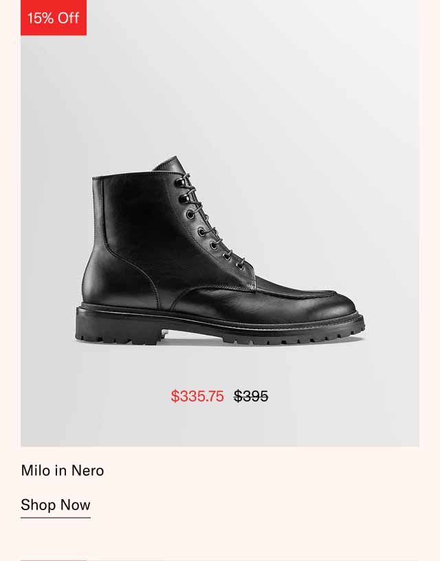 Milo in Nero. Shop Now