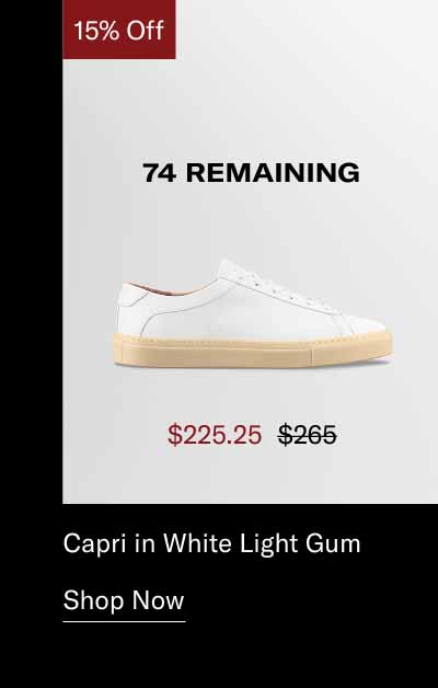 Capri in White Light Gum. Shop Now 74 Remaining