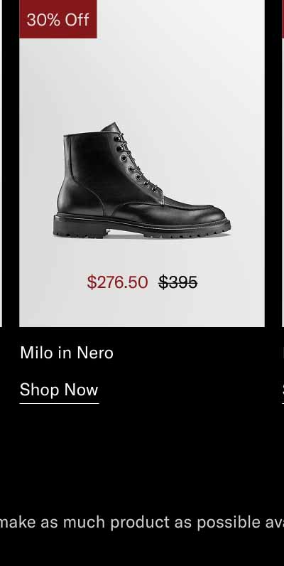 Milo in Nero. Shop Now