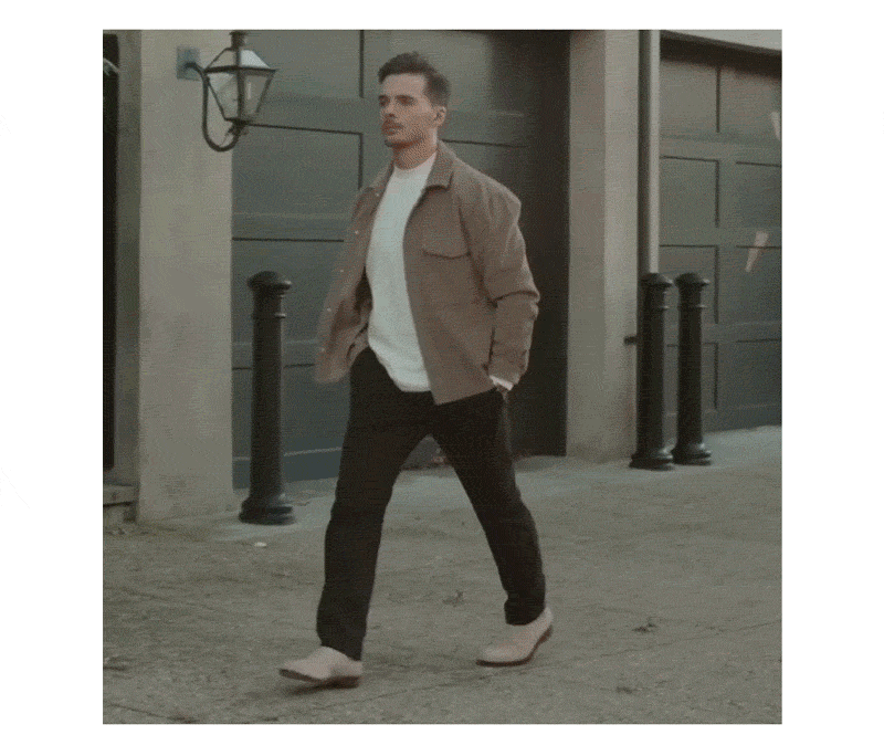 Man walking in Koio Trento Cardamon boots