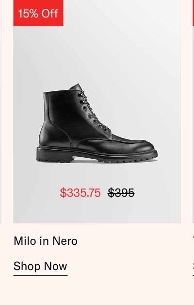 Milo in Nero . Shop Now