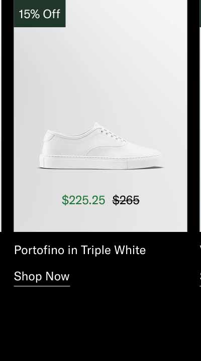 Portofino in Triple White.. Shop Now