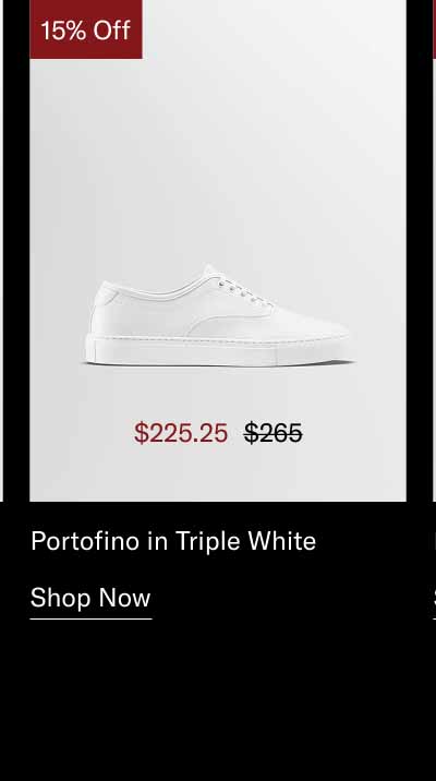 Portofino in Triple White. Shop Now