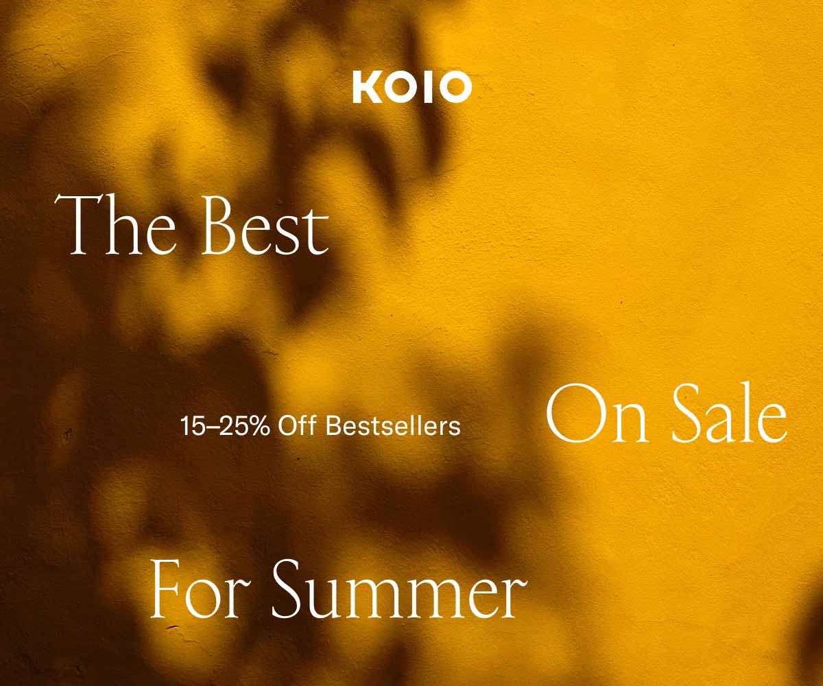KOIO The Best 15–25% Off Bestsellers On Sale For Summer