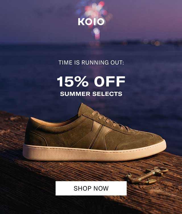 KOIO TIME IS RUNNING OUT: 15% OFF SUMMER SELECTS [SHOP NOW]