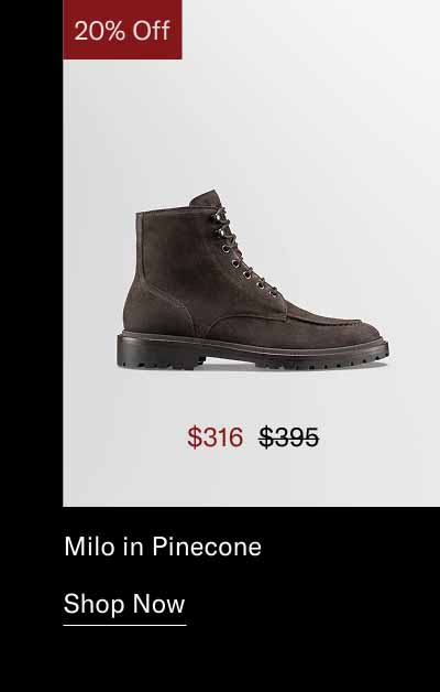 Milo in Pinecone. Shop Now