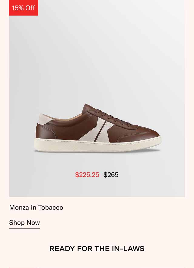 Monza in Tobacco. Shop Now