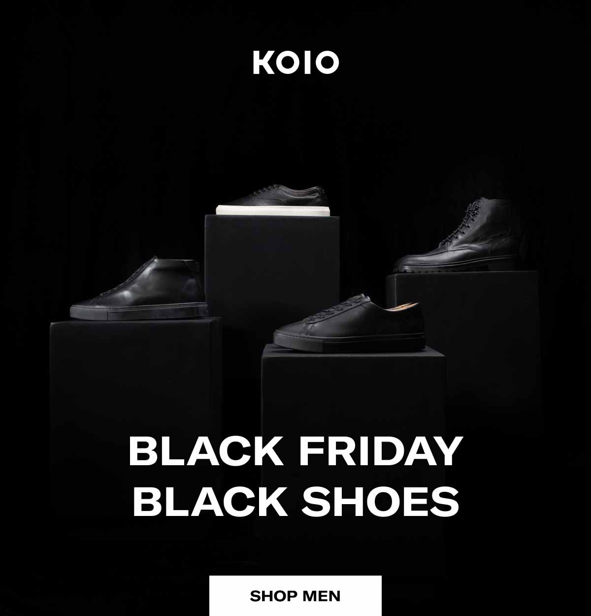 KOIO Black Friday Black Shoes Shop Men